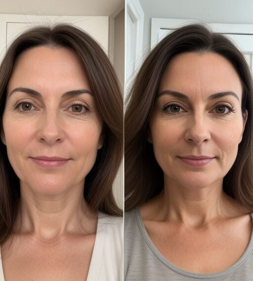 skin before and after treatment
