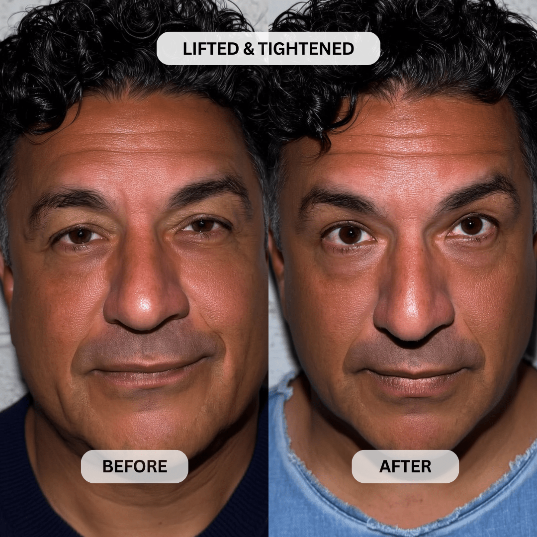 Before and after upper eyelid results
