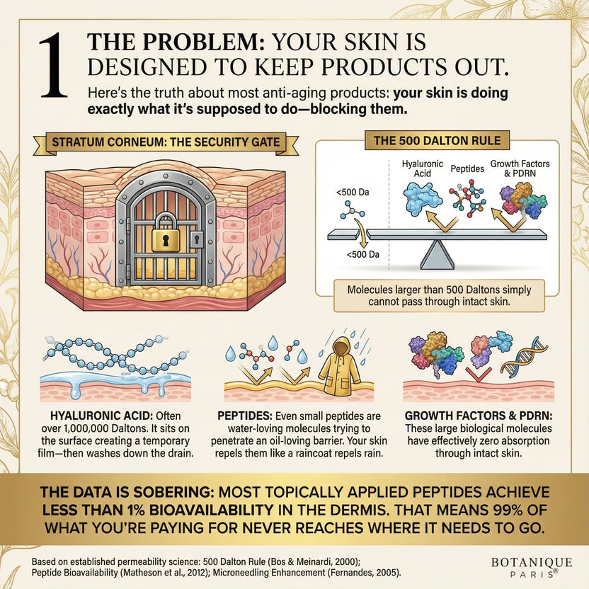 Surface creams vs micro-infusion penetration, panel 1