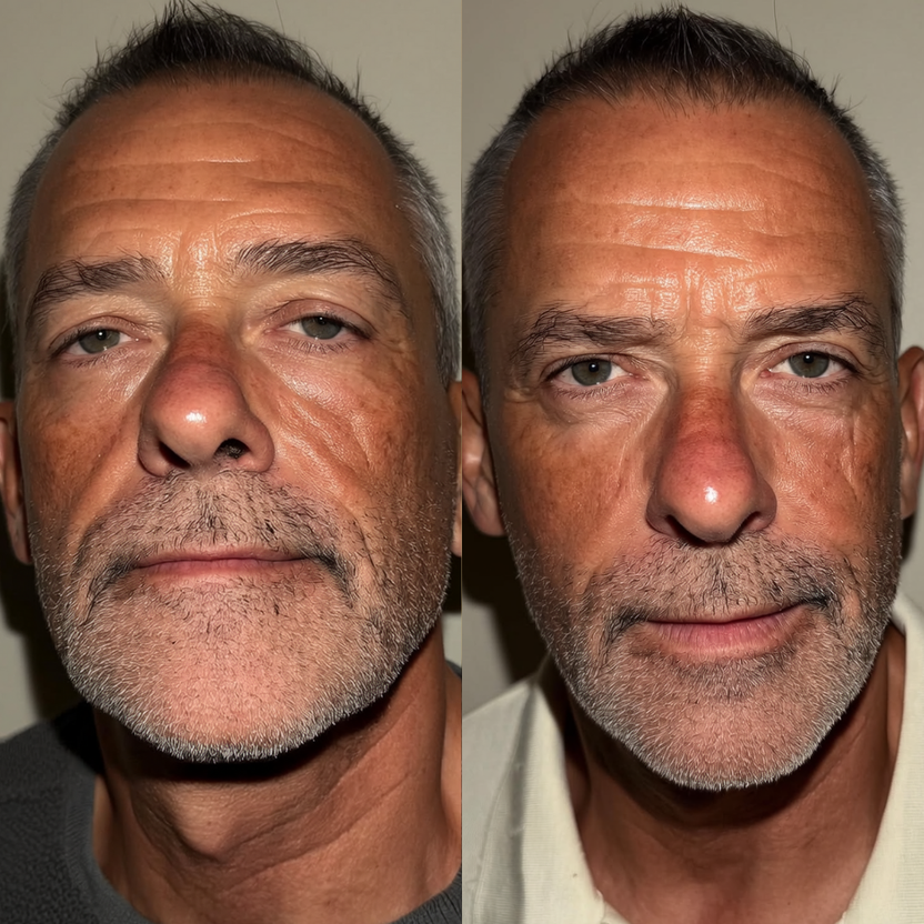 Before and after: reinforced upper eyelids