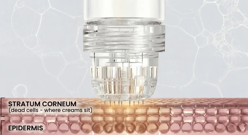 Micro-Infusion applicator at the skin surface