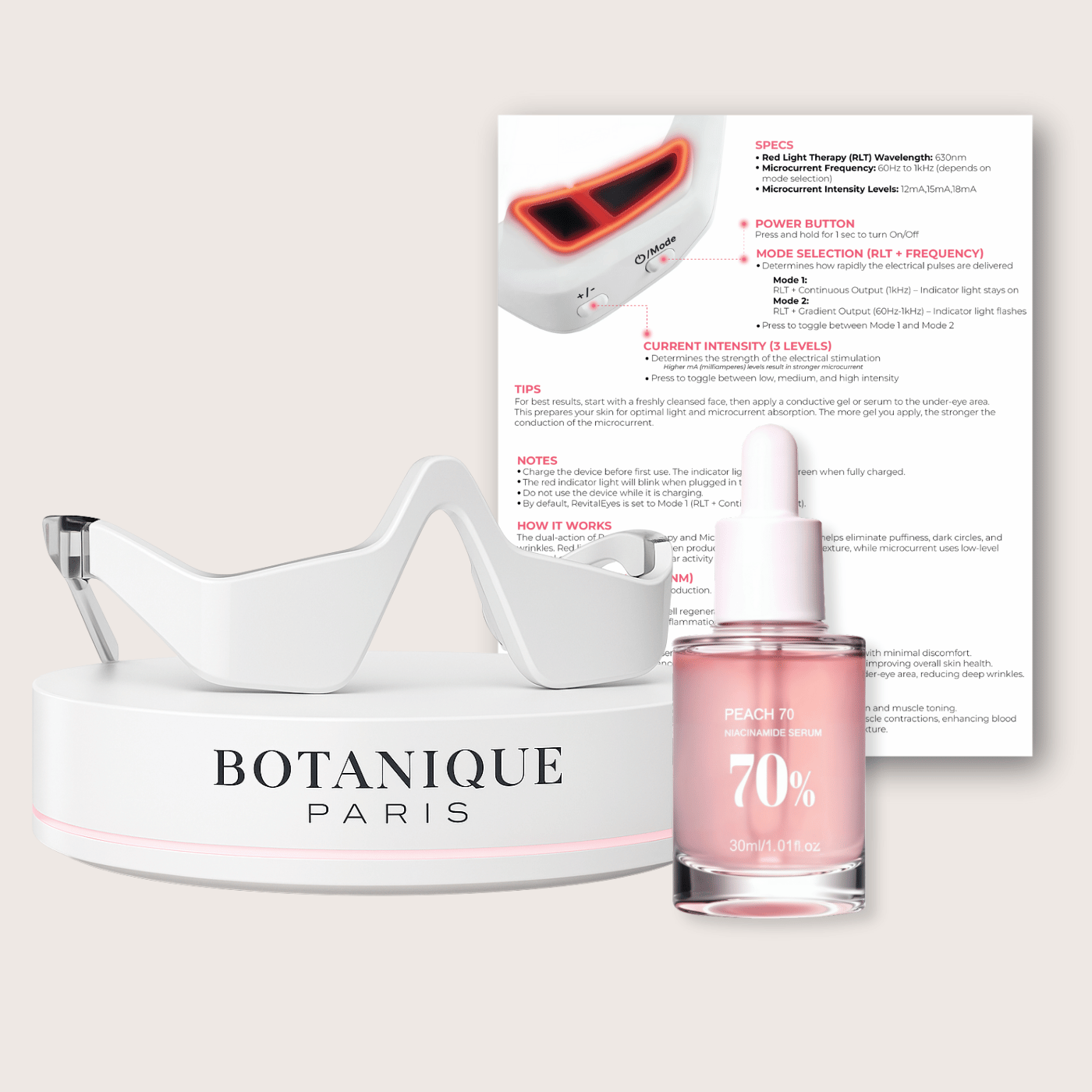 Botanique Paris skincare product with a dropper bottle and packaging on a light background