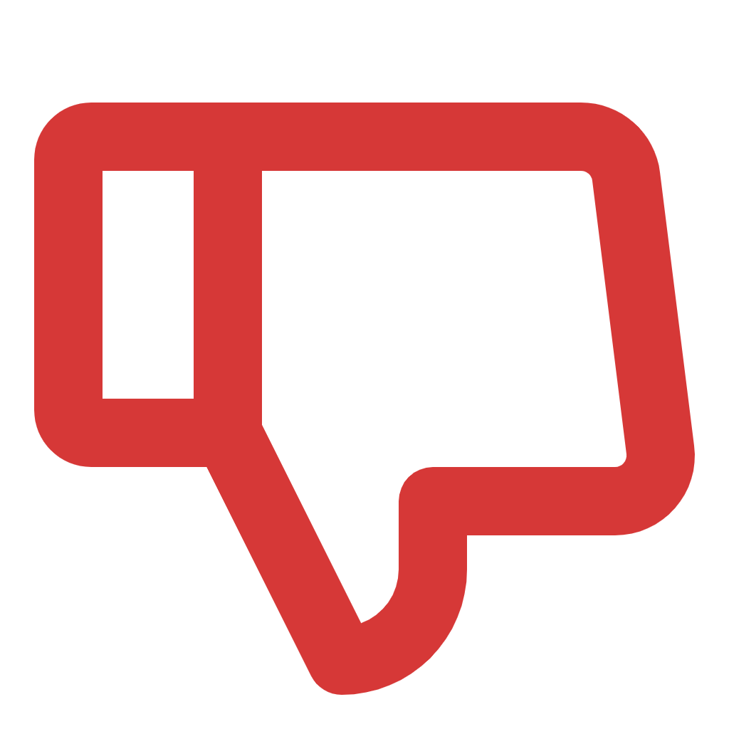 Red speech bubble icon on a white background